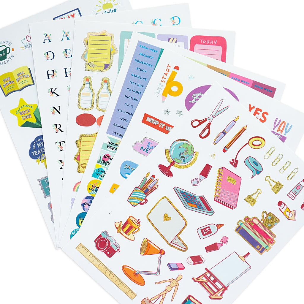Academic Planner Student Teacher Sticker (6 Sheets, 370+ Stickers